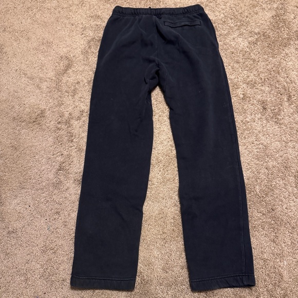 Nike Fleece Sweatpants Mens Small Black Straight Leg Elastic Waist Drawstring - Picture 2 of 10